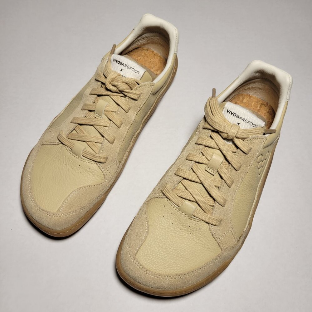 Vivobarefoot Womens Gobi II Premium Leather Sneaker in Desert Sand - Picture 4 of 12